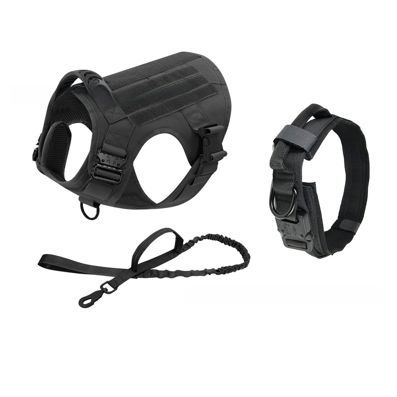 Tactical Dog Vest with Collar and Leash Set