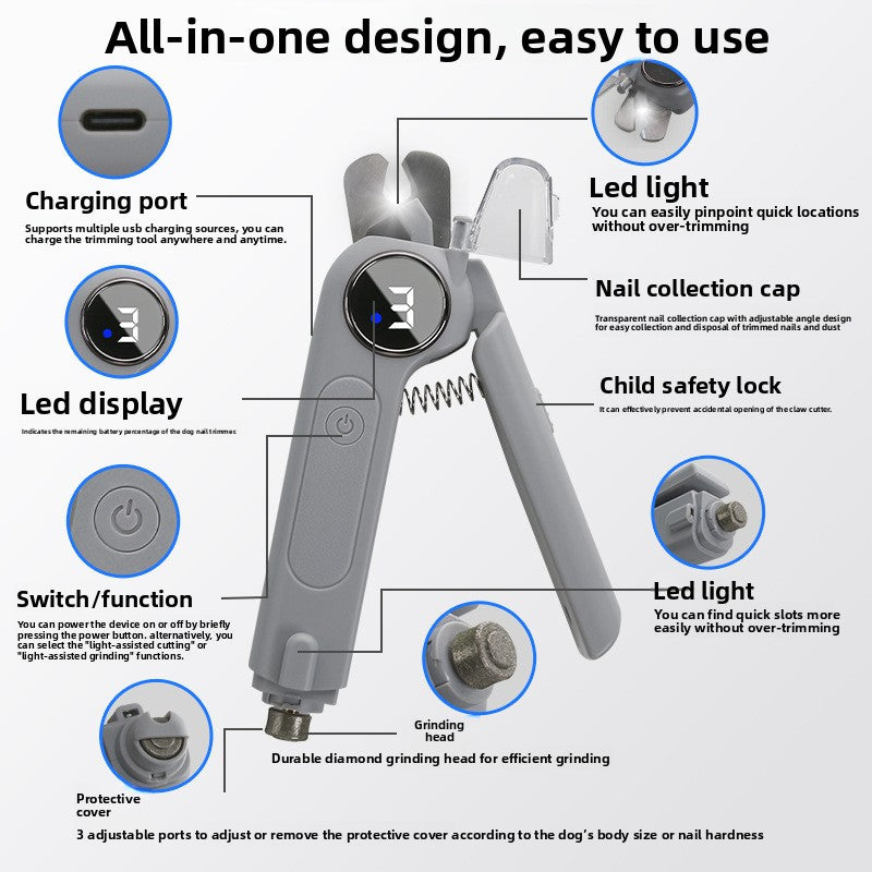 Electric Pet Nail Grinder – Painless, Quiet & Safe for Cats & Dogs